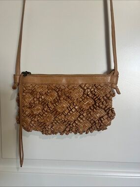 HOBO Woven Crossbody Bag - Tan